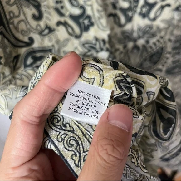 PIPSQUEAK CHAPEAU ivory cream black scroll floral paisley cotton midi dress - Picture 7 of 7